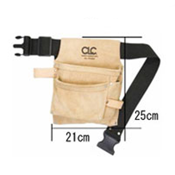 シーエルシーCLC IPK489X 腰袋 皮 スエード 3ポケット 皮ホルダー V264894拍卖