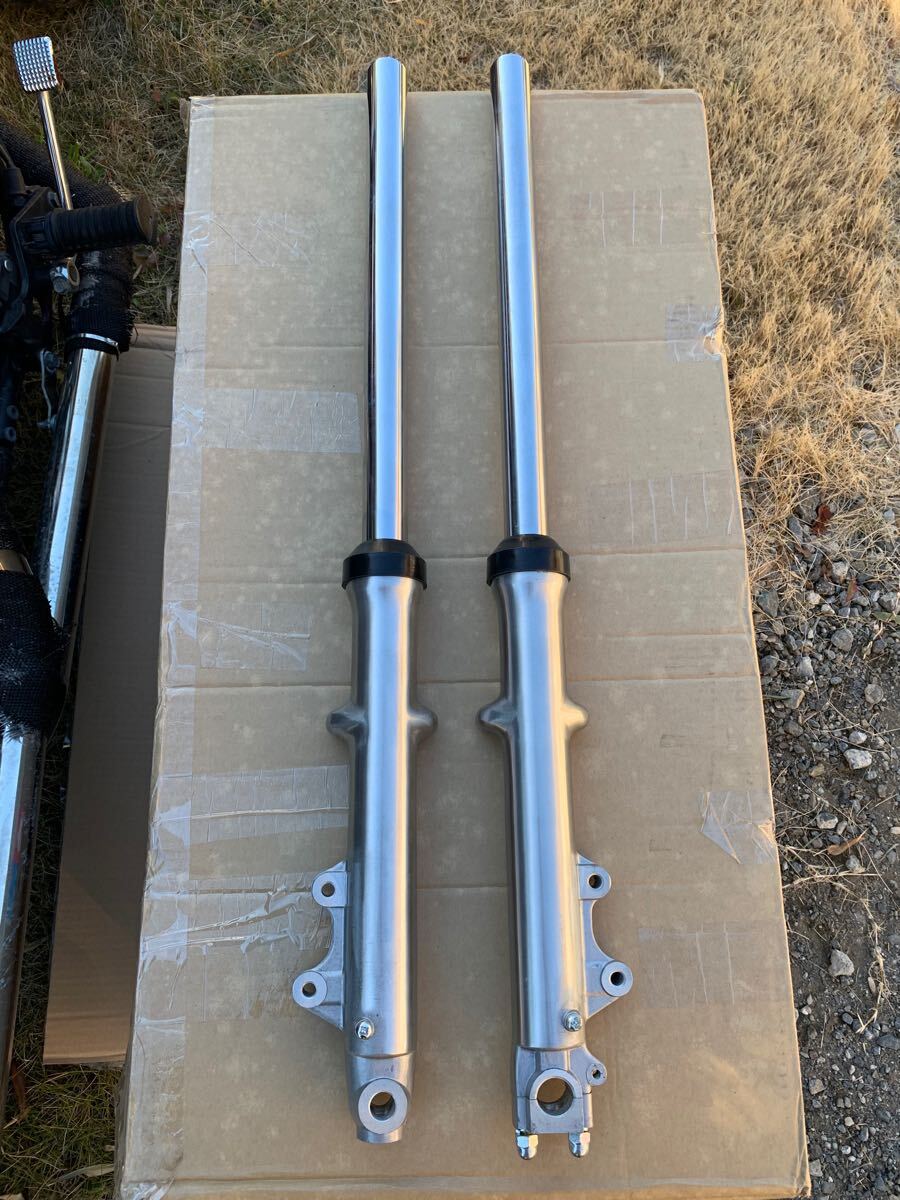 GS400 ダブルディスク バブ フロントフォーク 社外 新品 未使用 GSX400E GSX400F GT380 ゴキ ザリ CBX400F CB250T ホーク バブ拍卖