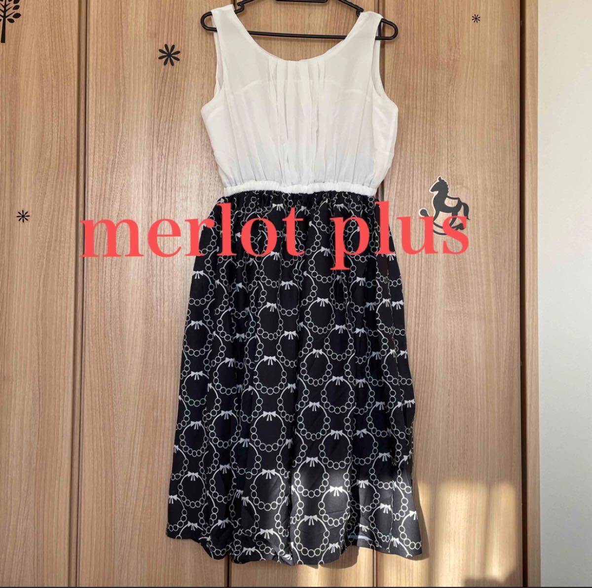 【送料込】1000円スタート☆メルロープリュスmerlo plusウエストゴムロングワンピースセレモニー地雷系ゴスロリロリータ姫系P拍卖