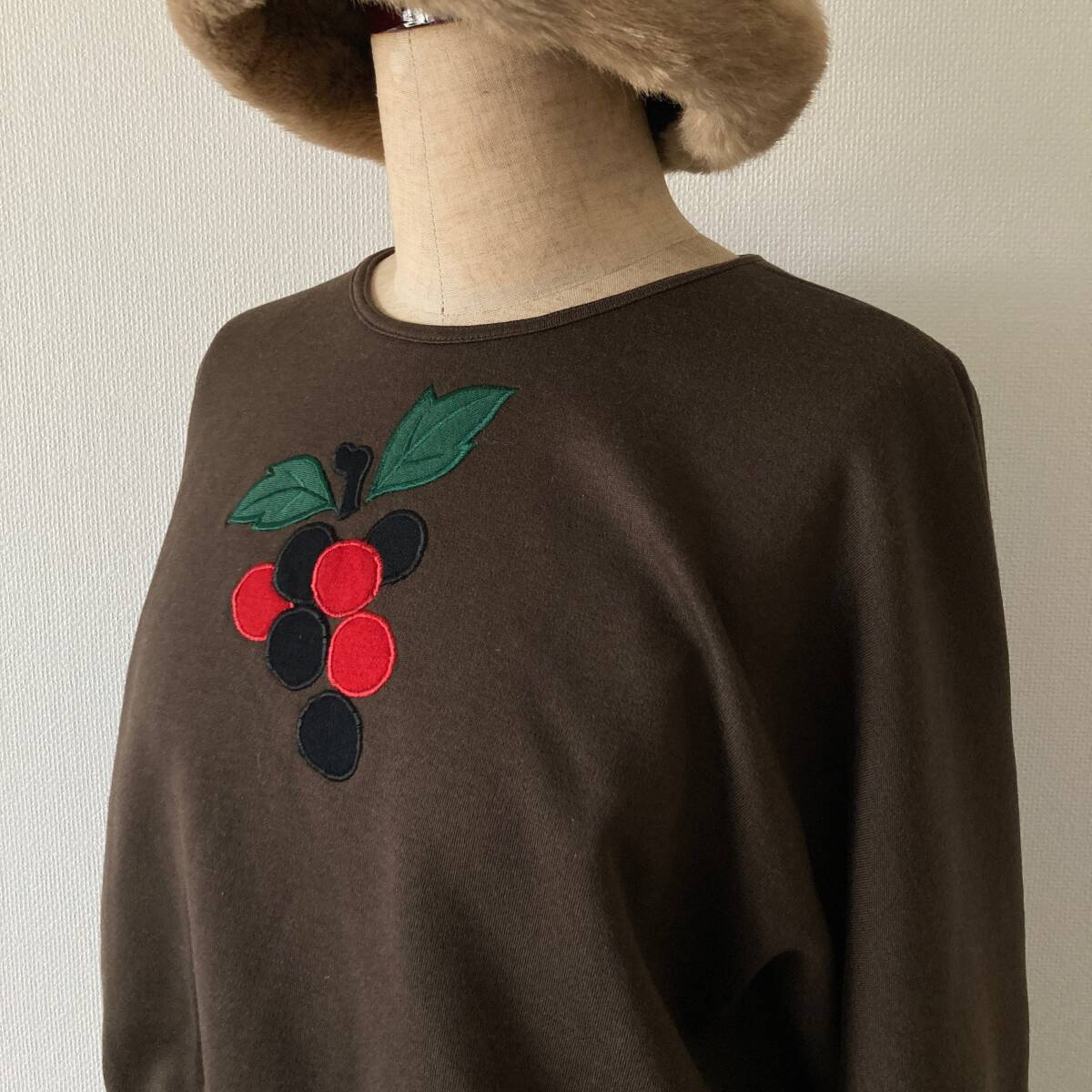 *USED ウールトレーナー /ヴィンテージ 昭和 Mサイズ ドルマンスリーブ トップス 70's 80's japan vintage 古着 9分袖拍卖