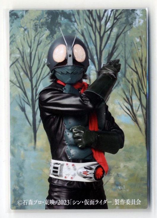 ◆防水対策 厚紙補強 №13 仮面ライダー カルビー シン・仮面ライダーチップスカード 送料無料 即決拍卖