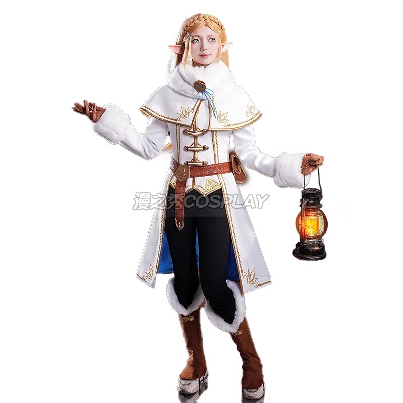 ゼルダの伝説ブレスオブザワイルド ゼルダ姫 冬服 コスプレ衣装風(ウィッグ 靴別売り)拍卖