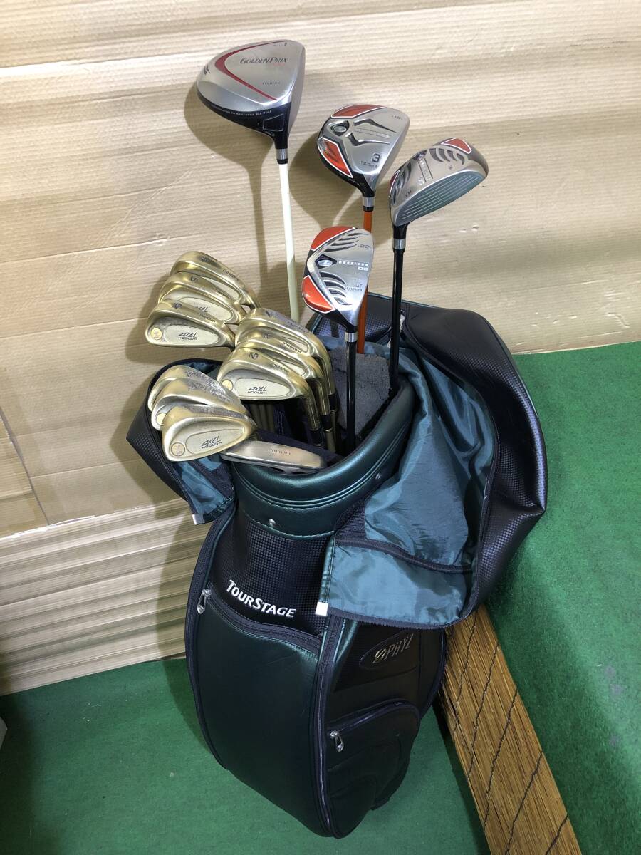 ☆中古ゴルフクラブセット☆ツルヤゴルフ 14本組〔4896〕※SWに錆などの使用感あり拍卖