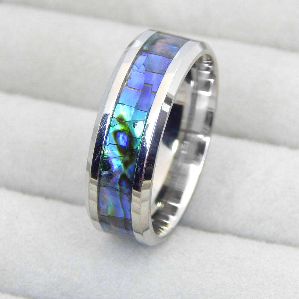 新品★送料無料 極上の逸品 ブルー 26号 シェル メンズ レディース ステンレスリング アクセサリー 限定 指輪 必見 プレゼント 贈答品拍卖