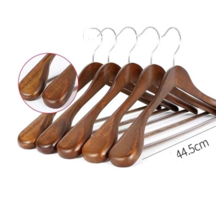 新入荷 ハンガー スーツ用 木製 男性用 6本セット (ブラウン)拍卖