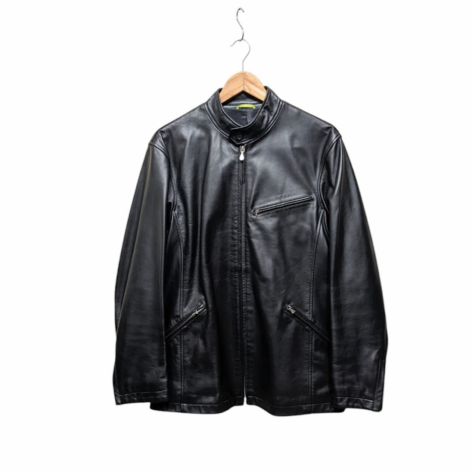 Paul Smith ポールスミス シングルライダース レザージャケット 牛革 ブラック サイズ L 633330 5287 拍卖