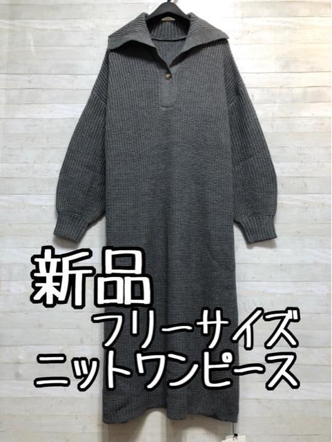新品☆L~4L♪ビッグカラーかわいい♪マキシ丈ニットワンピース〇B554拍卖