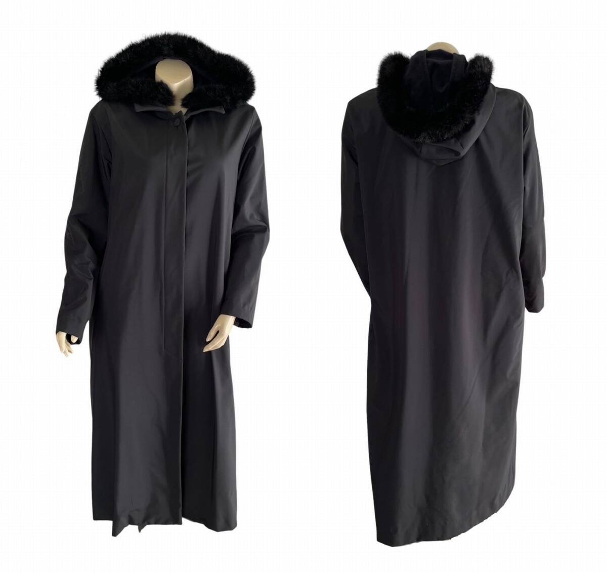 大きいサイズ フードつき ロングコート サイズ40(XLくらい)拍卖