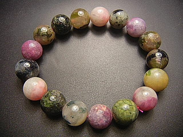 高級天然貴石JFV3253 多彩トルマリン 超極上級美品 12mmお勧め拍卖