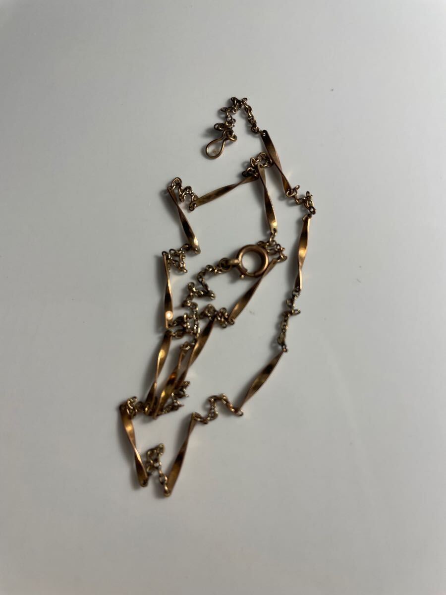 K10 デザインネックレス 1.5g 10K PG ピンクゴールド 10金 約40cm拍卖