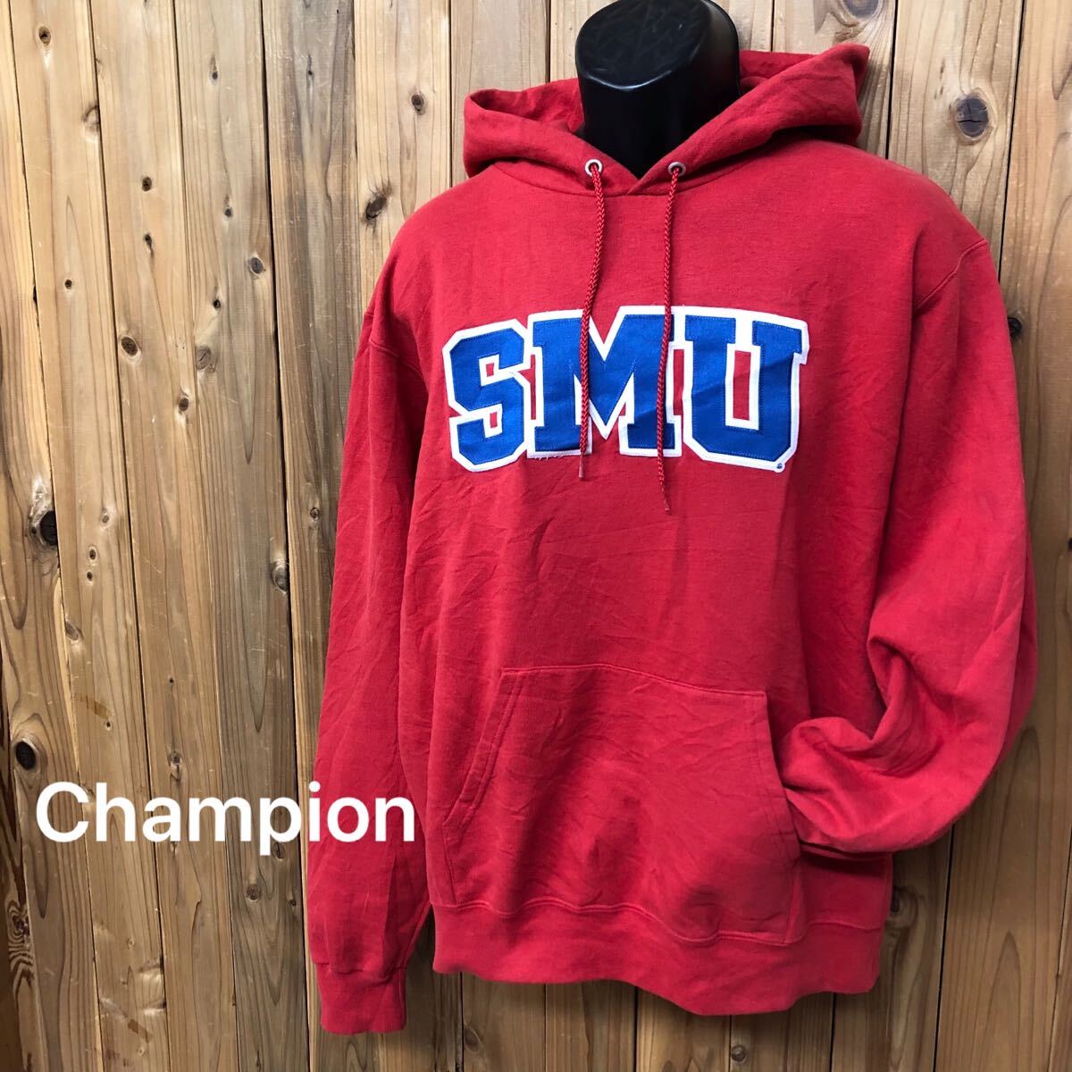 00's/Champion/チャンピオン メンズXL 長袖 スウェット プルオーバー パーカー トップス 裏起毛 ビッグロゴ SMU アメカジ スポーツ USA古着拍卖