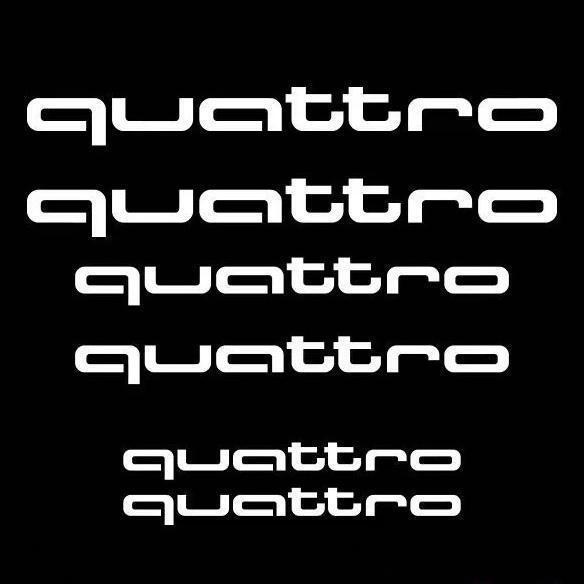 Audi quattro【ブレーキ キャリパー 耐熱 ステッカー 白色直線】拍卖