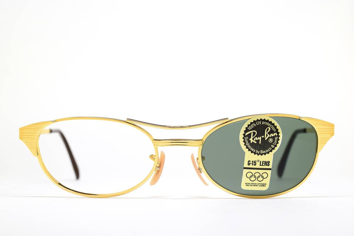 ストアストック B&L RayBan SIGNET EXT オーバル 52-19 G-15 サングラス 右レンズ無 ヴィンテージ W1394拍卖