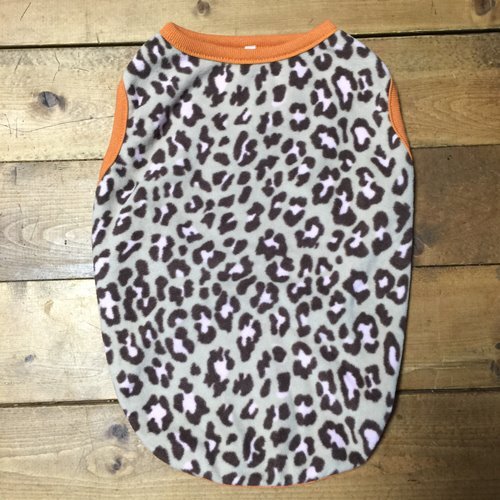 5号★送料無料・ネコポス便★昭和レトロ 茶系のピンクのヒョウ柄 フリース拍卖