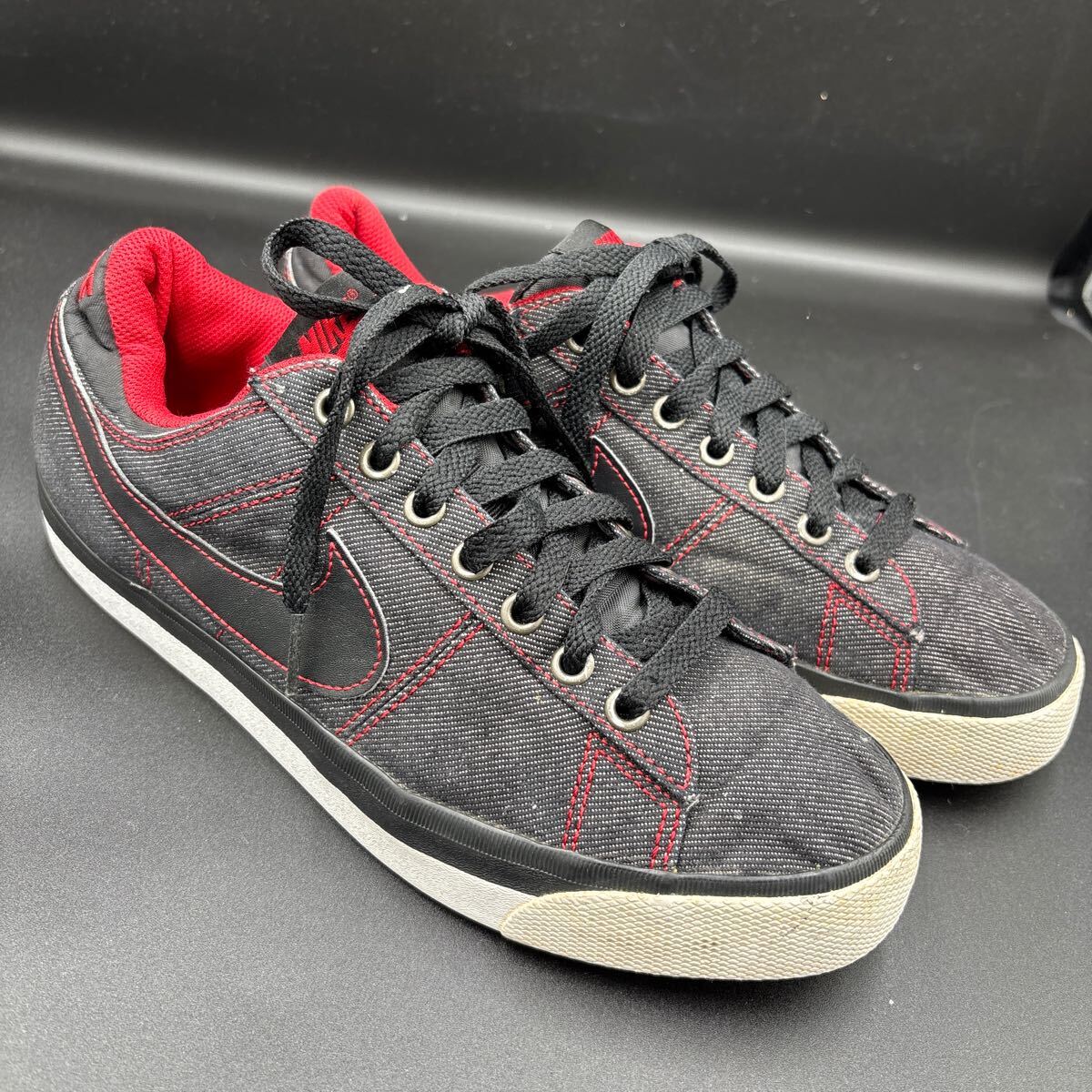 NIKE ナイキ メンズスニーカー 26cm メンズシューズ  ブラックデニム スニーカー拍卖