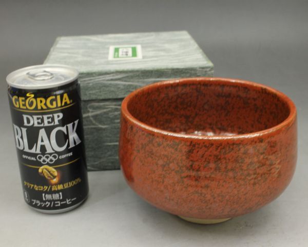 D424 八幡焼 茶碗 径13㎝ 高さ8.5㎝ 出雲広瀬町 島根 安来 茶道具 蔵出し 古玩 珍蔵拍卖