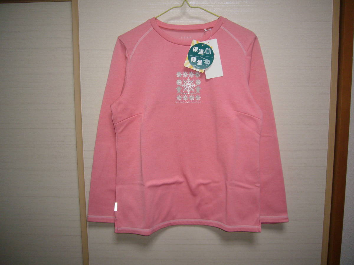 アシックス Lean 長袖裏起毛クルーネックシャツ DLサイズ ピンク拍卖