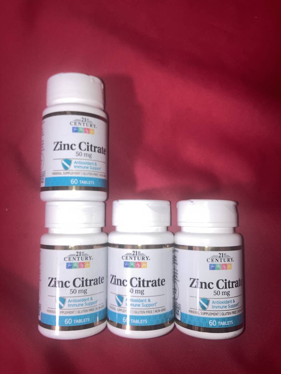 匿名配送 送料無料 期限2026年8月以降 一粒にキレート加工 亜鉛50mgカルシウム46mg60粒×4拍卖