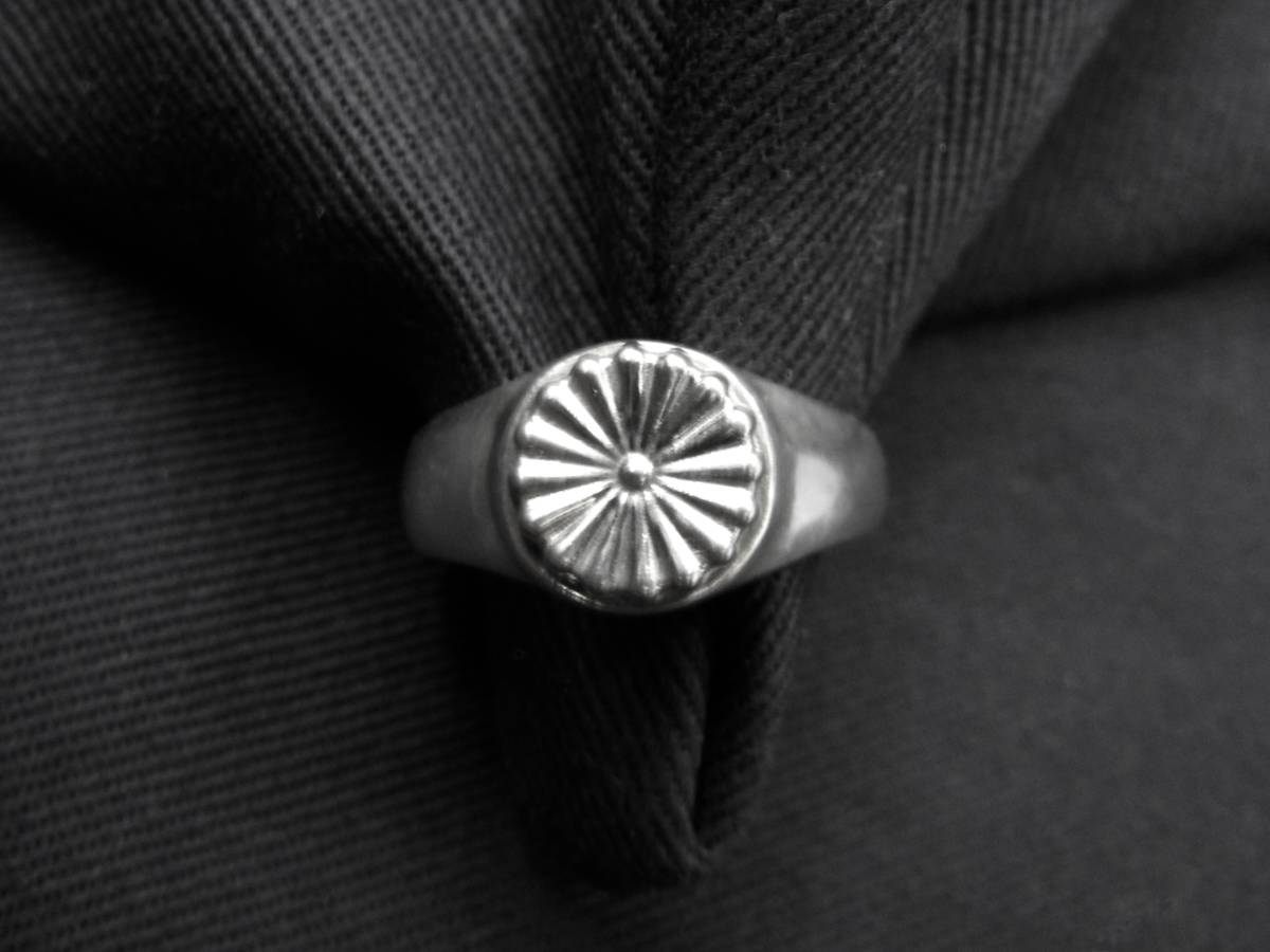 ★菊紋印台銀製指輪silver925 (シンプル・タイプ)★ 菊:silver925★シルバーリング15-28号★開運・菊紋・菊花紋・菊花・国花・仁・神社拍卖