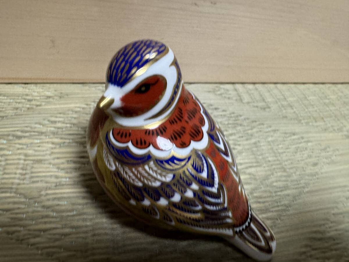 ロイヤルクラウンダービー 鳥 ズアオアトリ ペーパーウェイト Royal Crown Derby / フィンチ RCD 置物 フィギュア 拍卖