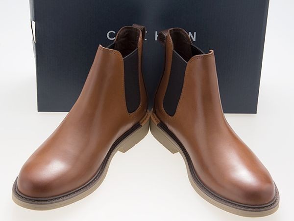新品/COLE HAAN/コールハーン/GO-TO CHELSEA BOOT/ゴートゥー チェルシーブーツ/サイドゴア/C36533/CARAMEL/ブラウン/黒/ワイズM/28.0cm拍卖