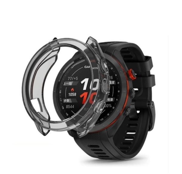 GARMIN ガーミン Approach S70 42mm スマートウォッチ 保護ケース カバー 互換品 ソフト TPU材質 ぴったり対応 ブラック E521!送料無料!拍卖