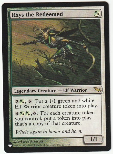 MB1 贖われし者、ライズ/Rhys the Redeemed 英語1枚拍卖