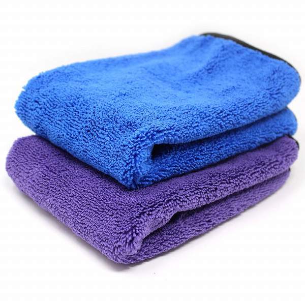 「bus-a2」 【改良版】2点セット 超吸水 大判 厚手 マイクロファイバー 速乾 タオル 洗車 磨き上げ 拭き取り タオル 室内拍卖