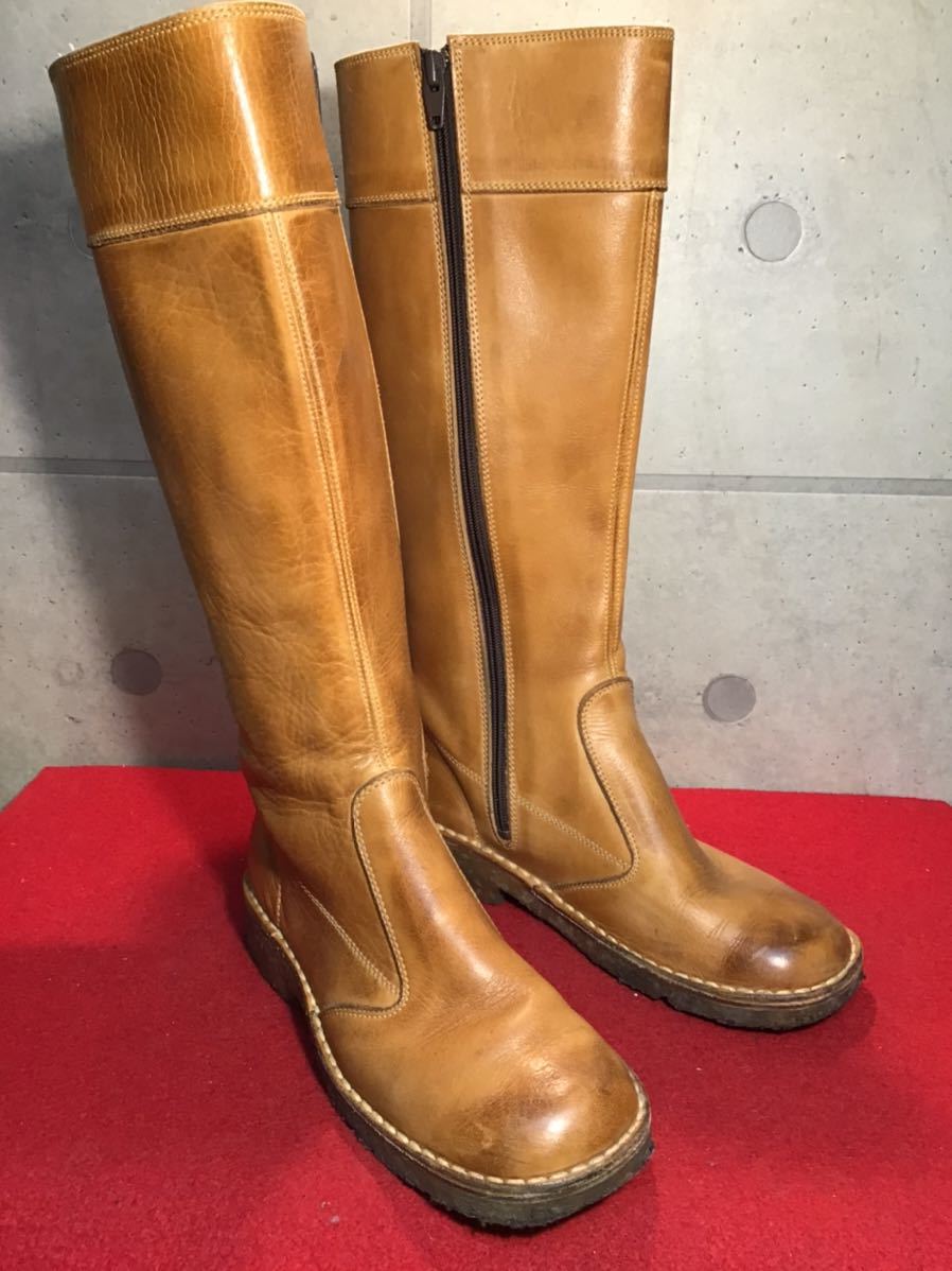 【売り切り!送料無料!】A-60 中古激安!CANOEMAN ロングブーツ 日本製 23.5cm 箱無し!激安!拍卖