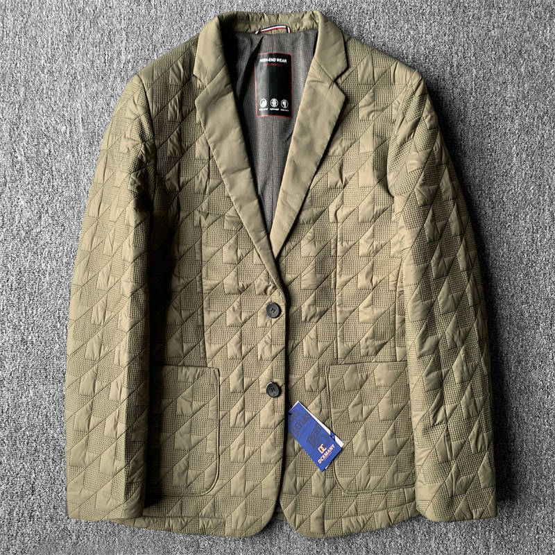 W9829-XL/カーキ 「日常使いに最適」DCKMANY新品 メンズテーラードジャケット 中綿 軽量 秋冬 ブレザー 抜群の保温力 ビジネス ジャケット拍卖