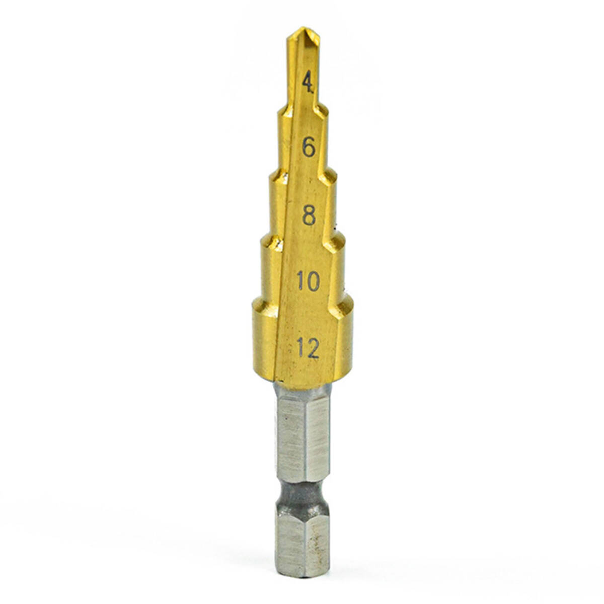 六角シャンク直溝ドリル バリ取りドリルビット 鉄工ドリルビット 多機能穴開けドリルビット 穴開け直溝4-12mm 5段;J1141;拍卖