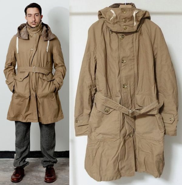 旧タグ Engineered Garments エンジニアードガーメンツ Storm Coat 9oz Canvas ライナー付き ストーム コート S拍卖