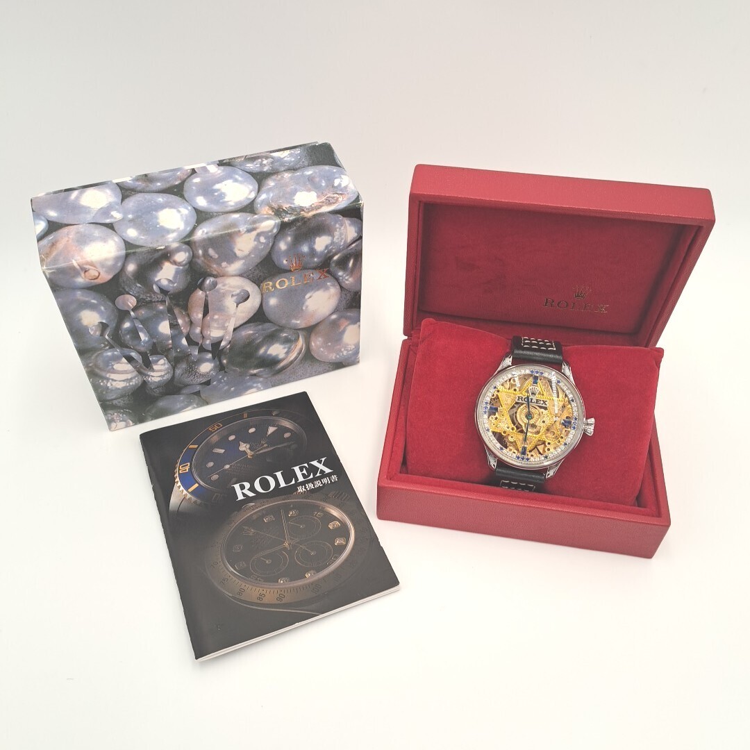 【希少】美品 ロレックス ROLEX ヴィンテージ 1928年 アンティーク腕時計 手巻 フリーメイソン スケルトン  Freemasonry拍卖