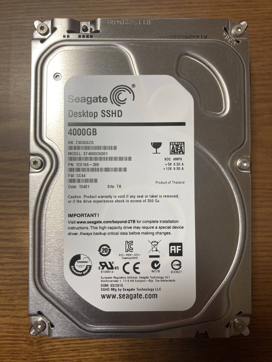 【SSHDモデル】Seagate シーゲート Desktop SSHD ST4000DX001 3.5インチ HDD 4TB(SSDキャッシュ搭載で高速化) 拍卖