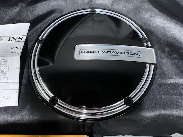 ハーレーダビッドソン純正 エンパイア ダービーカバー ブラックマシーンカット拍卖