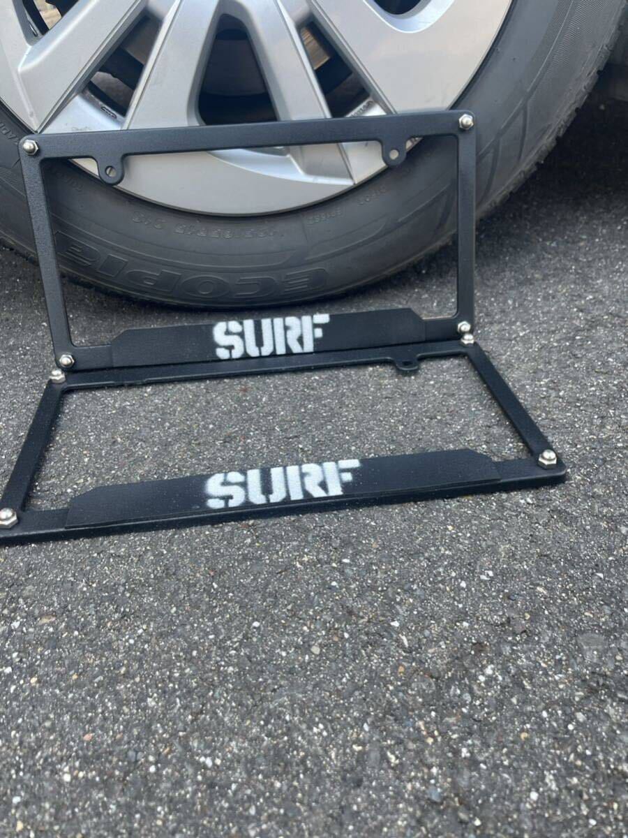 トヨタ サーフ ライズ FJ RAV4 プラド ハイエース ナンバーフレーム枠 車種名入りナンバーフレーム拍卖