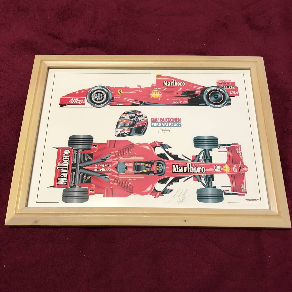 激レア絶版希少!☆F1☆キミ ライコネン!F2007!World champion獲得マシン!イラスト!250枚限定!新品未使用!入手不可能品!拍卖