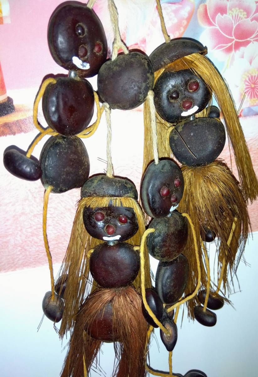 ☆芸術 グアムのお土産願いがかなうボジョボー人形(1つ1つハンドメイドだそう)ボジョボー人形グアム、サイパンの民芸品で願を掛け人形拍卖