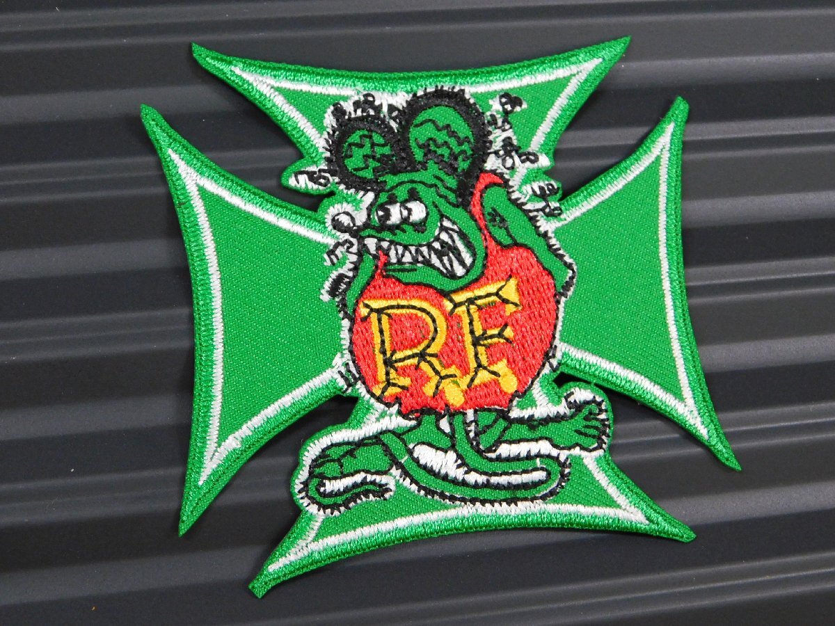 ◆送料\110◆【Rat Fink・ラットフィンク】※《アイロン刺繍ワッペン 》 アメリカン雑貨 刺繍ワッペン アイロンワッペン拍卖