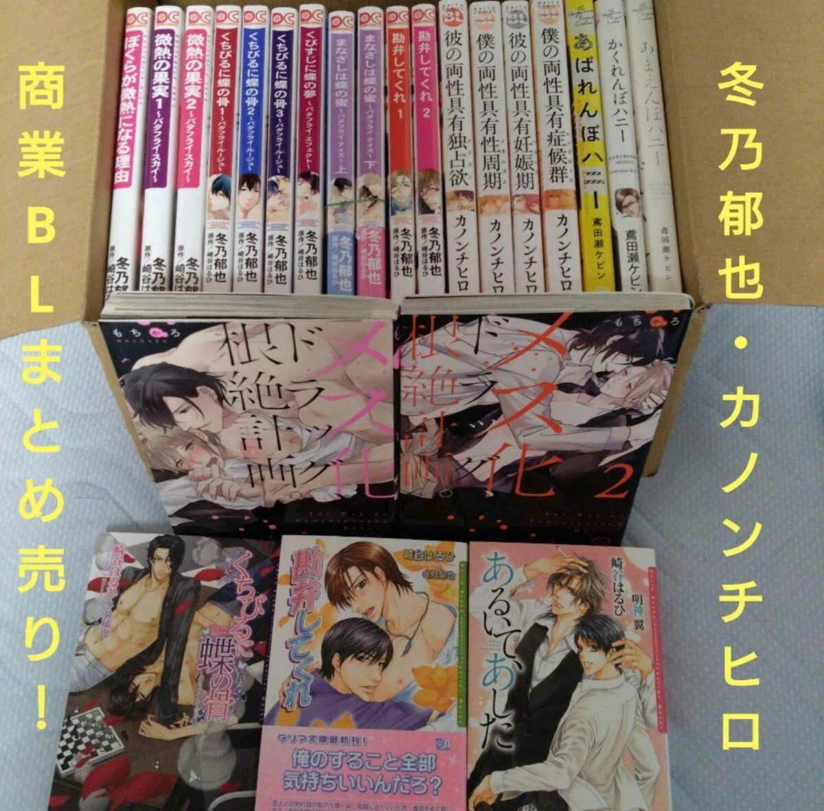 商業BLまとめ売り! 冬乃郁也 崎谷はるひ カノンチヒロ 鳶田瀬ケビン 23冊 オメガバース ホスト 拍卖