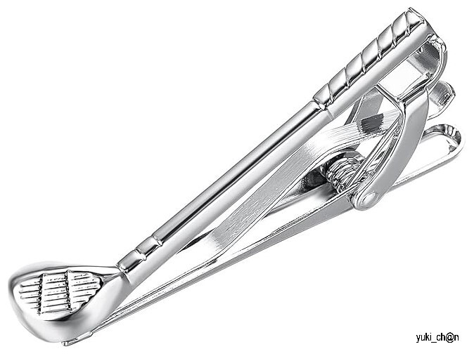 ネクタイピン おもしろ ゴルフ おしゃれ シルバー ゴルフクラブ タイピン モチーフ拍卖