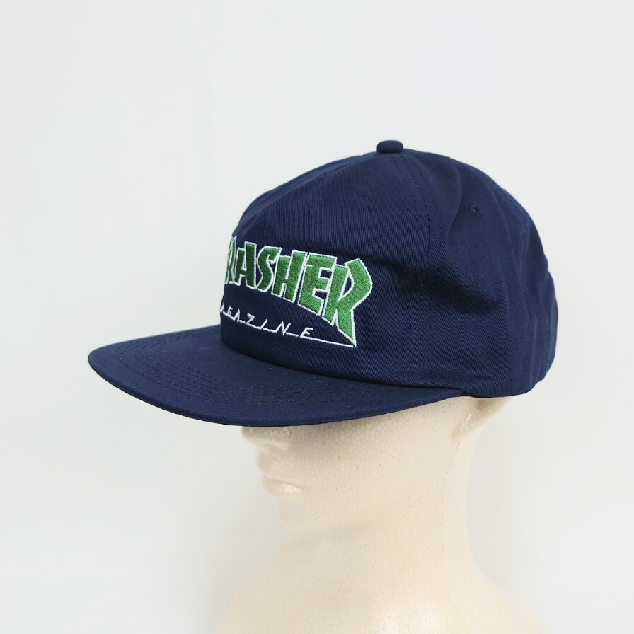 THRASHER スラッシャー スナップバックキャップ Outlined 緑ロゴ拍卖