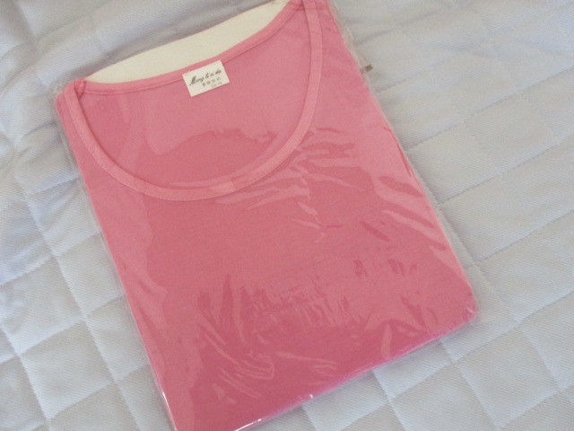 未使用 女性用 シルク100% 肌着上下 濃いピンク M 153-157cm拍卖