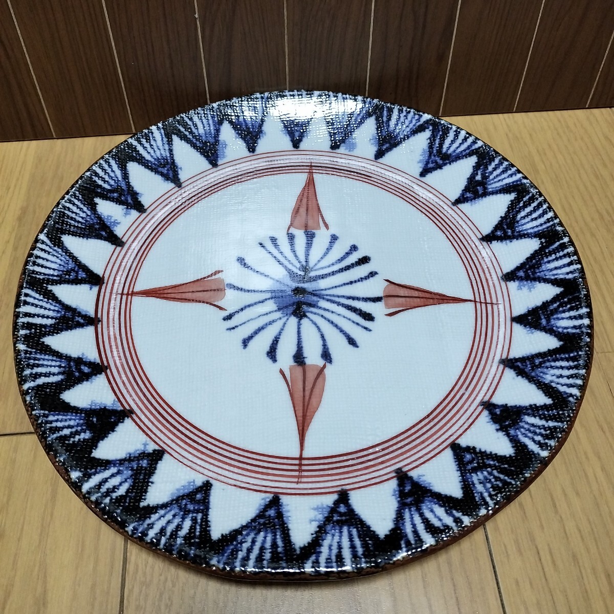 ▼ 砥部焼≪梅山窯 大皿 1枚≫約28cm ※名入り プレート 皿 パーティープレート拍卖