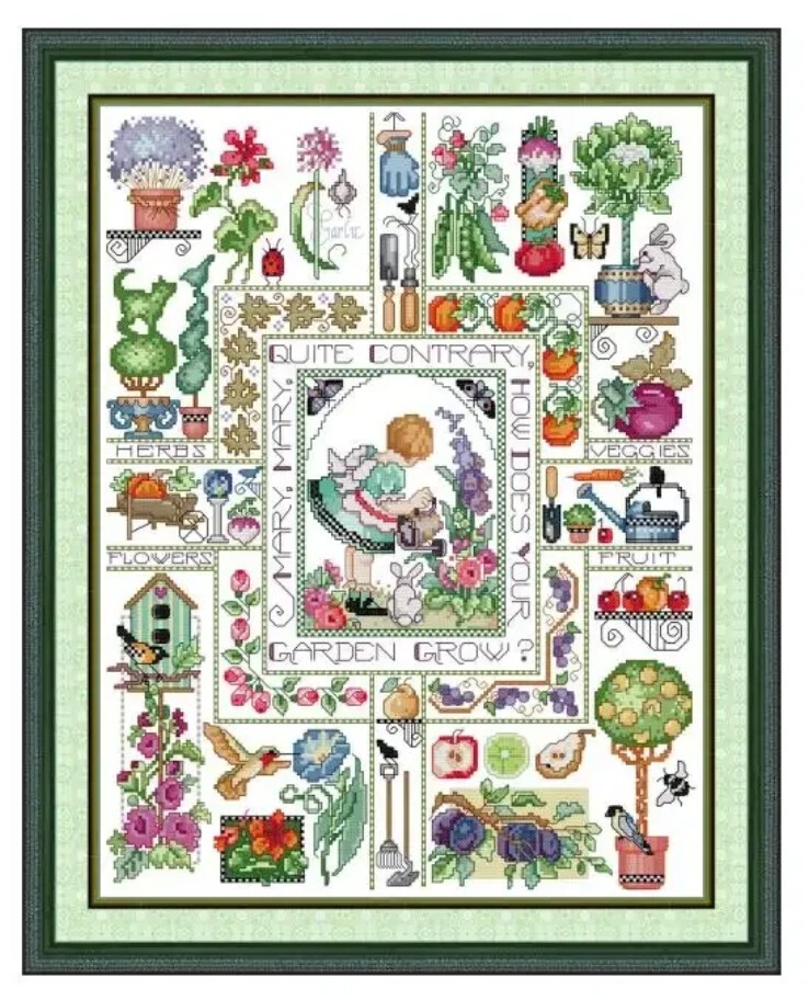 【送料無料・匿名配送】クロスステッチキット メアリーガーデン 14CT 刺繍拍卖