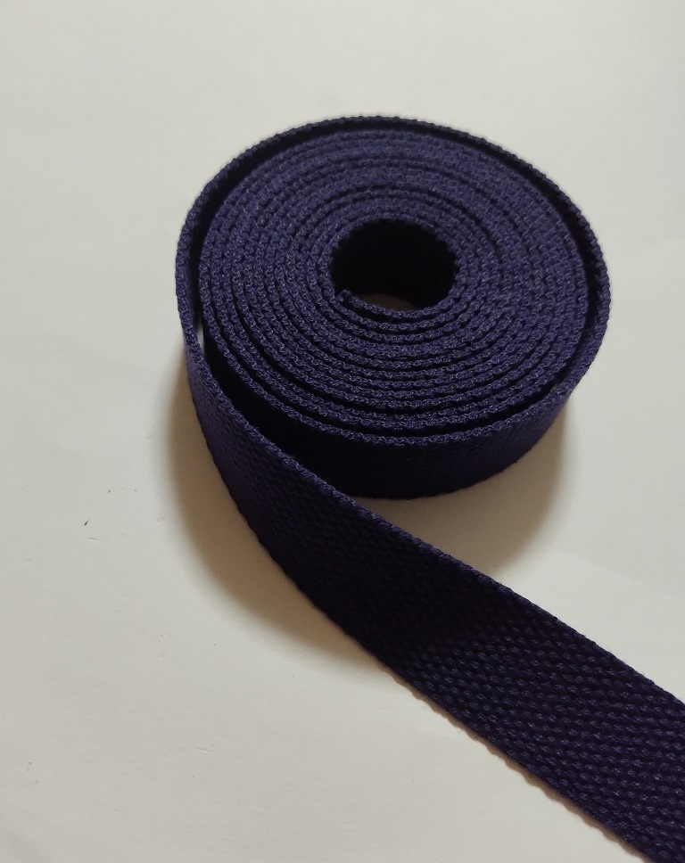 鞄テープ 幅25mm 綿混 ハンドメイト 紺拍卖