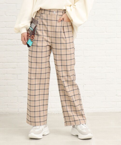 新品 PINK-latte【ストレッチ】大人気につき再入荷♪あったかシェフパンツ ライトベージュ(251) 02(165cm) 定価3850円拍卖