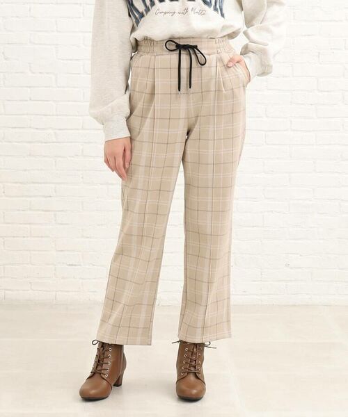 新品 PINK-latte 【ストレッチ】定番人気商品!あったからくちんイージーパンツ ライトベージュ(251) 16(160cm) 定価3850円拍卖