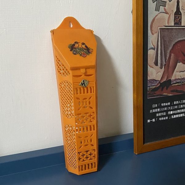 ◆台湾キッチン◆壁掛け箸立て オレンジ 小鳥 台南忠興◆レトロ /台湾製拍卖