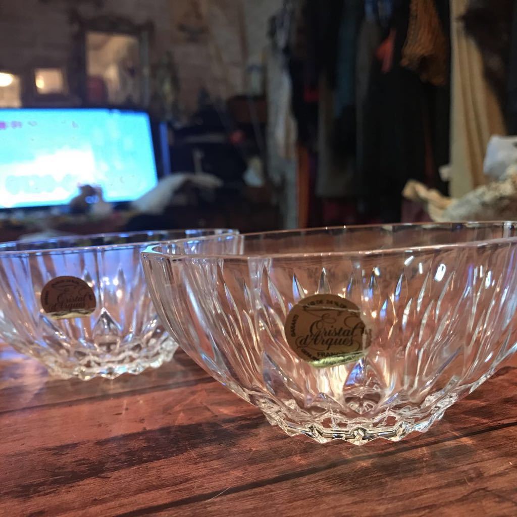 クリスタルダルクお皿二枚セット フランス拍卖